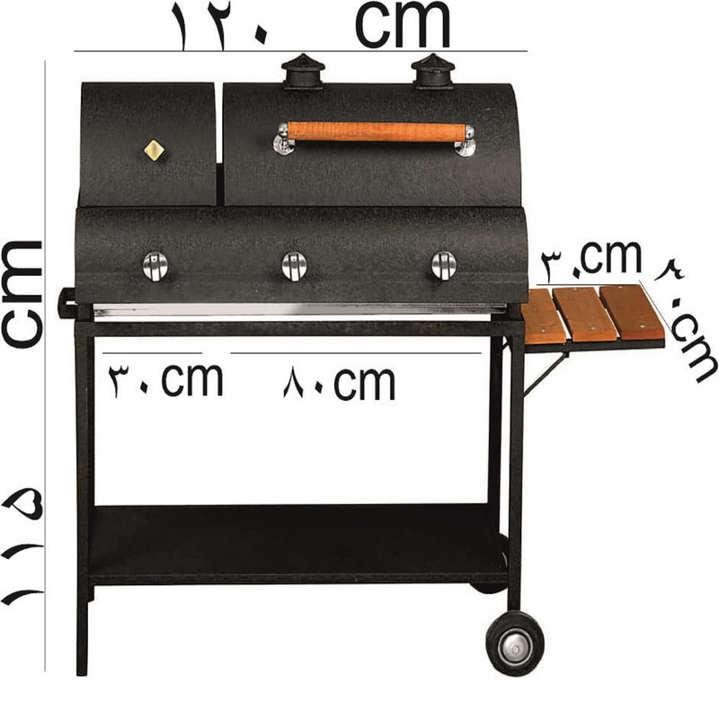 باربیکیو مدل گازی زغالی  کد 120