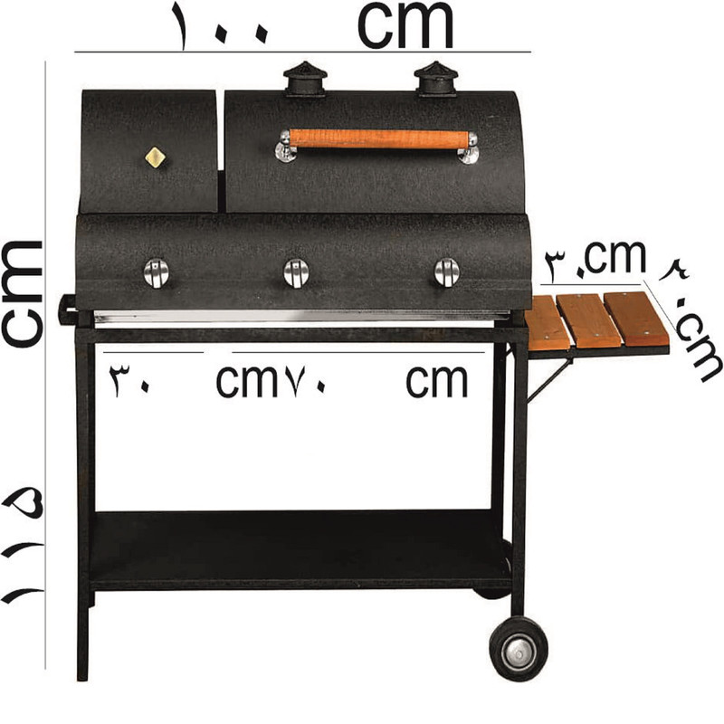 باربیکیو مدل گازی زغالی  کد 100