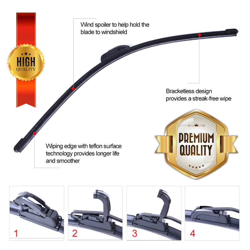  تیغه برف پاک‌کن پاسیکو مدل FLAT PRO مناسب برای پراید هاچبک بسته 2 عددی