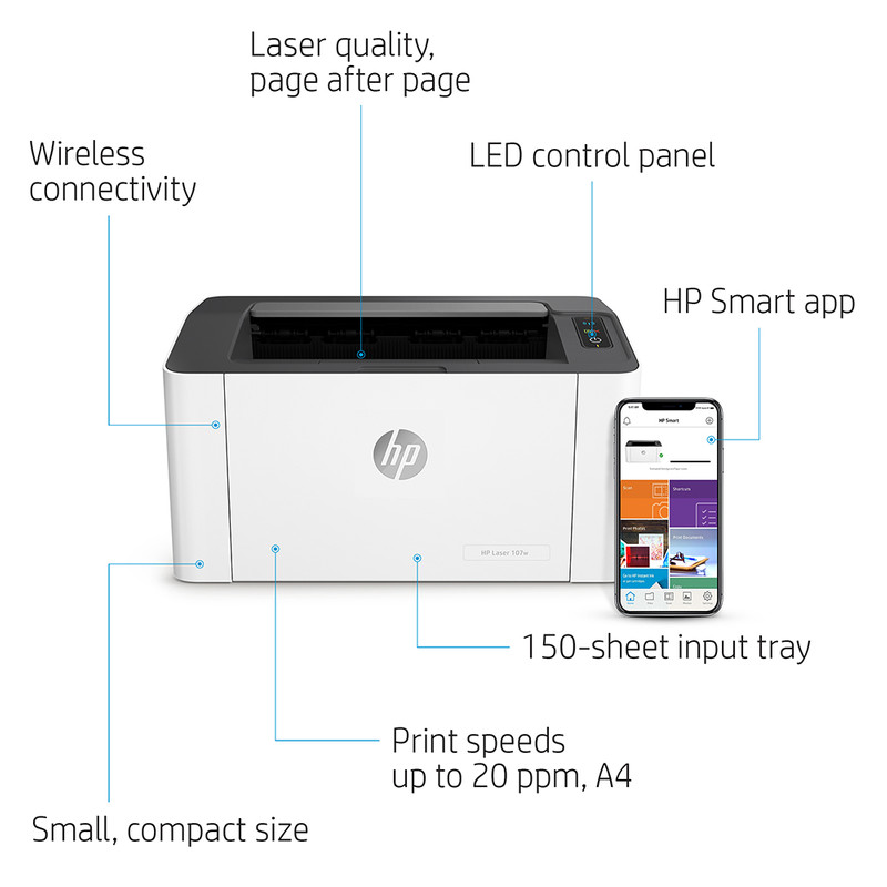 پرینتر لیزری اچ پی مدل Laser 107w