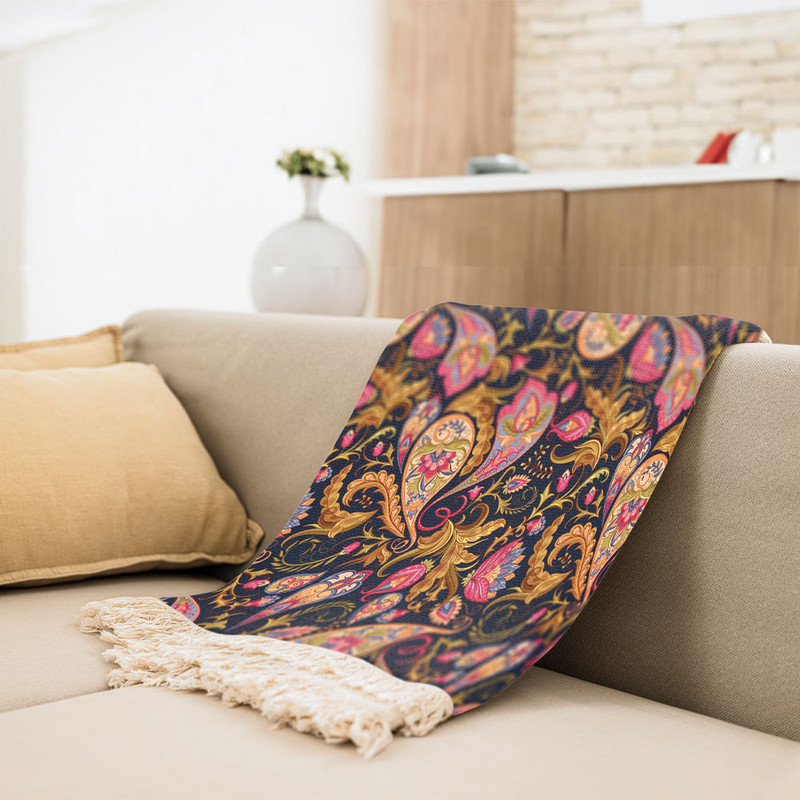 شال مبل مدل بته جقه کد F2SH1080 سایز 98x180 سانتی متر