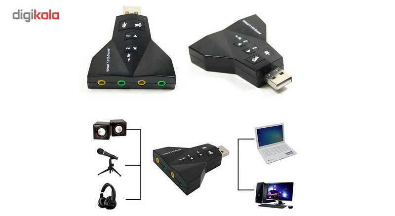 کارت صدا USB مدل 3D