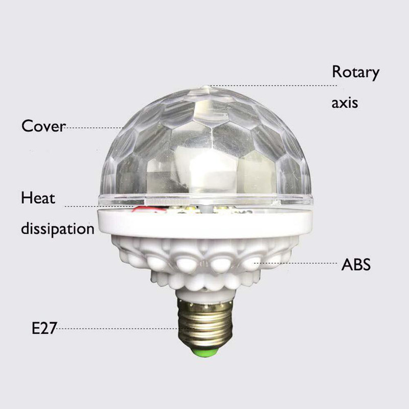  رقص نور مدل گردان کد FULL ROTATING LAMP E27