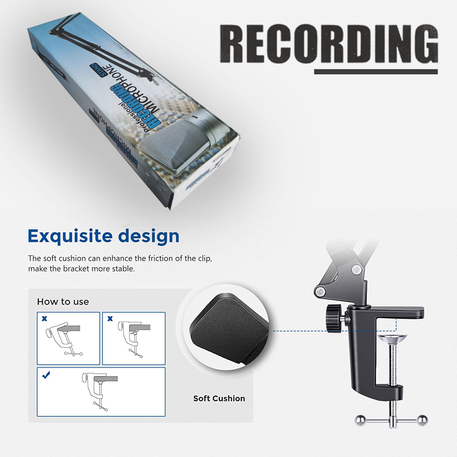 پایه میکروفن رکوردینگ مدل desk