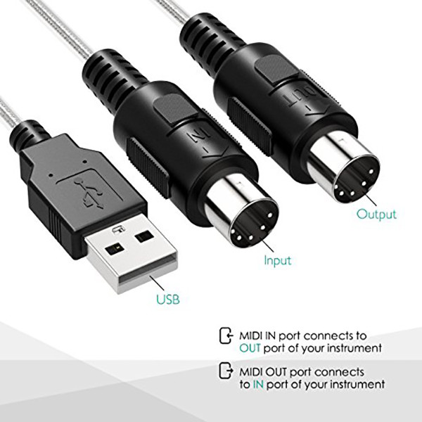 کابل تبدیل midi به USB مدل AM01