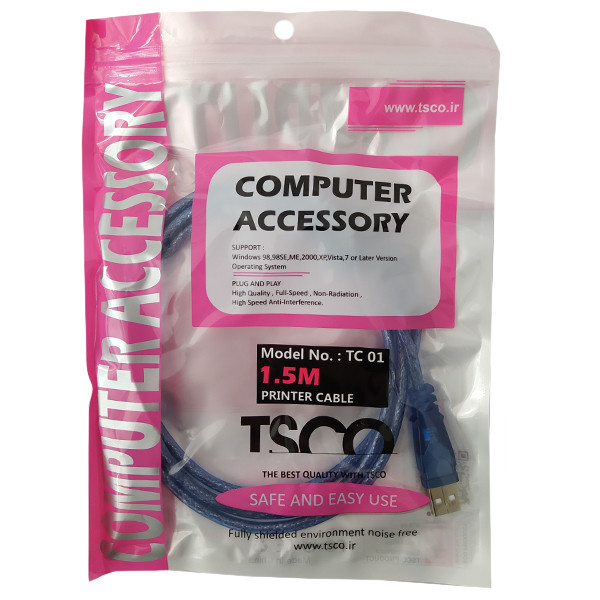 کابل پرینتر USB تسکو مدل TC 01 طول 1.5 متر