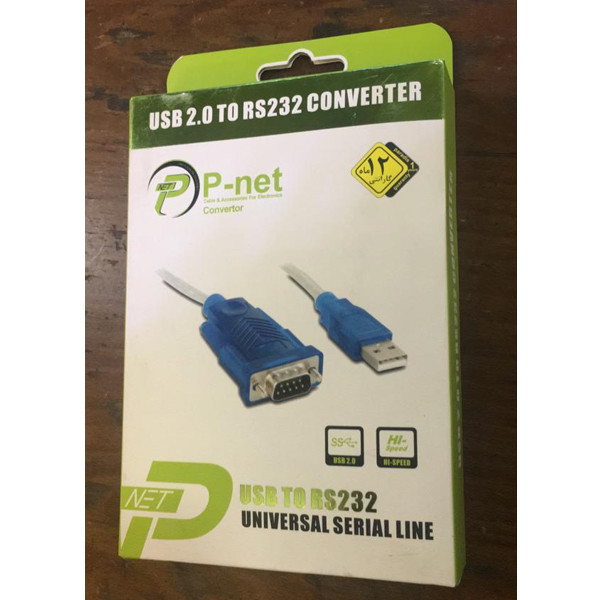 کابل تبدیل USB2.0 به سریال RS232 پی نت مدل Y-232 طول 0.8 متر