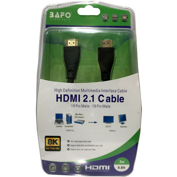  کابل HDMI بافو مدل BF-8K طول 3 متر