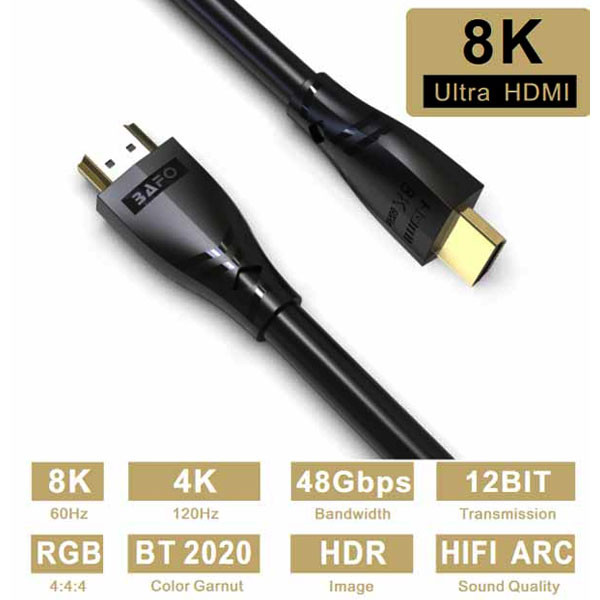  کابل HDMI بافو مدل BF-8K طول 3 متر