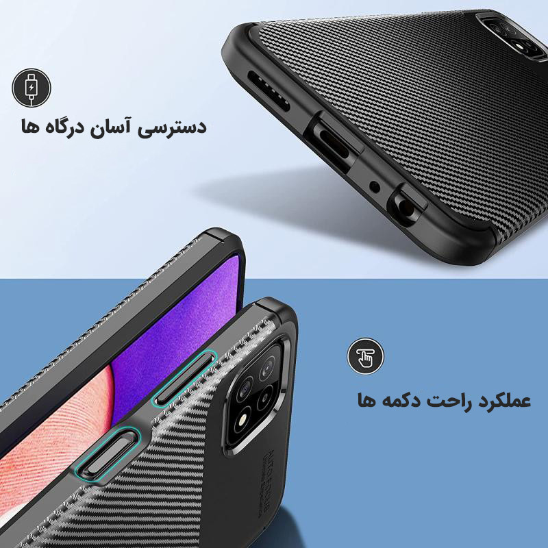 کاور لوکسار مدل Carbon Fiber مناسب برای گوشی موبایل سامسونگ Galaxy A22 5G / F42