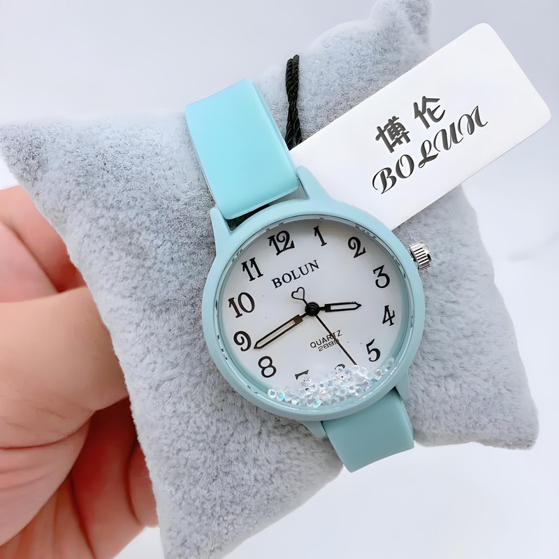 ساعت مچی عقربه ای بولون مدل بند ژله ای صفحه شنی 1