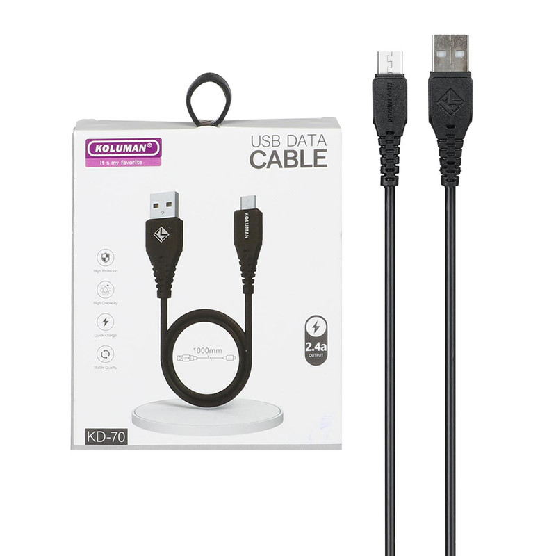 کابل تبدیل USB به microUSB کلومن مدل KD-70 طول 1 متر