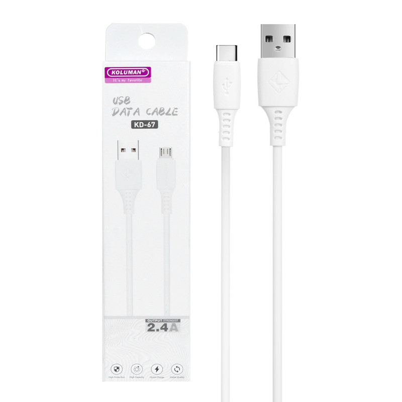 کابل تبدیل USB به USB-C کلومن مدل kd-67 طول 1 متر