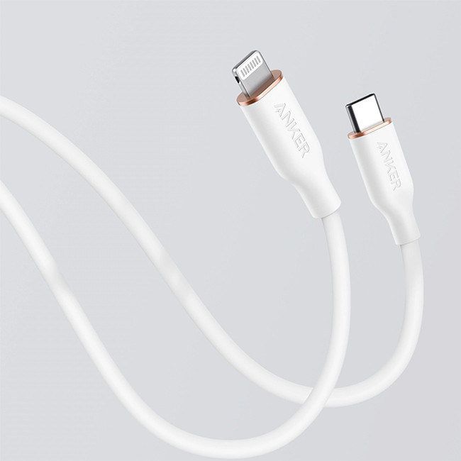 کابل تبدیل USB-C به لایتنینگ انکر مدل Power Line III Flow A8662 طول 0.9 متر