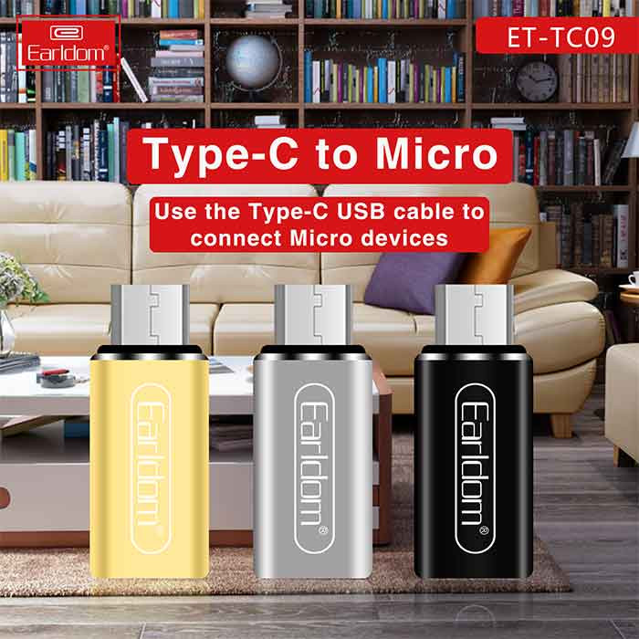 مبدل USB-C به MicroUSB  ارلدام مدل ET-TC09