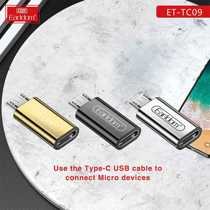 مبدل USB-C به MicroUSB  ارلدام مدل ET-TC09