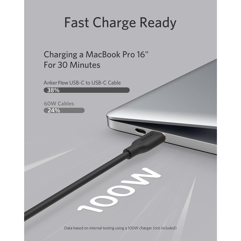 کابل USB-C انکر مدل Power Flow طول 0.9 متر