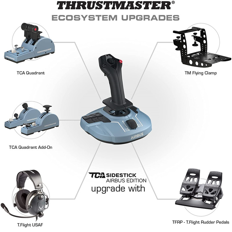 دسته بازی تراستمستر مدل TCA SIDESTICK AIRBUS Edition