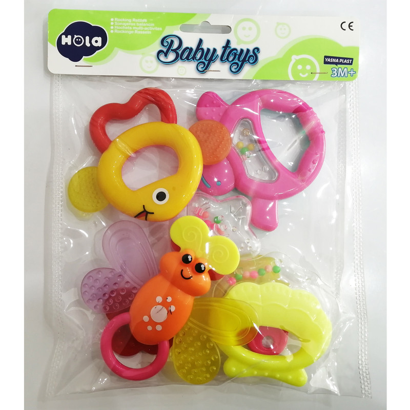 جغجغه هولا مدل Baby Toys بسته 6 عددی