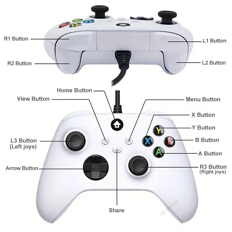 دسته بازی ایکس باکس سریز مدل WIRED CONTROLLER