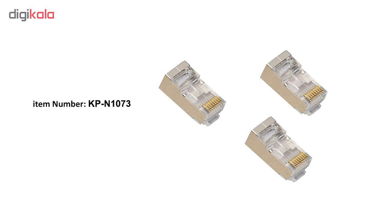 کانکتور Rj45 Cat6 STP کی نت پلاس مدل KP-N1075 بسته 20 عددی