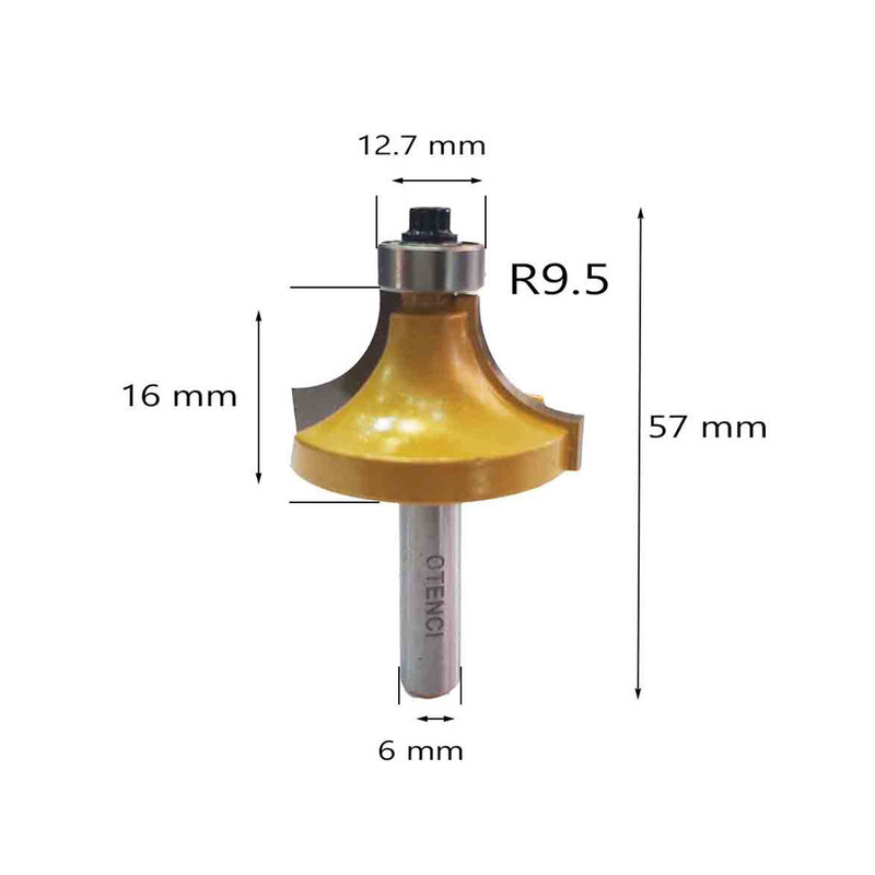 تیغ اورفرز اوتنسی مدل BT18 سایز 6 میلیمتر