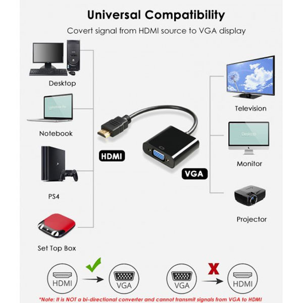 مبدل HDMI به VGA لایم استون مدل LS-H2V