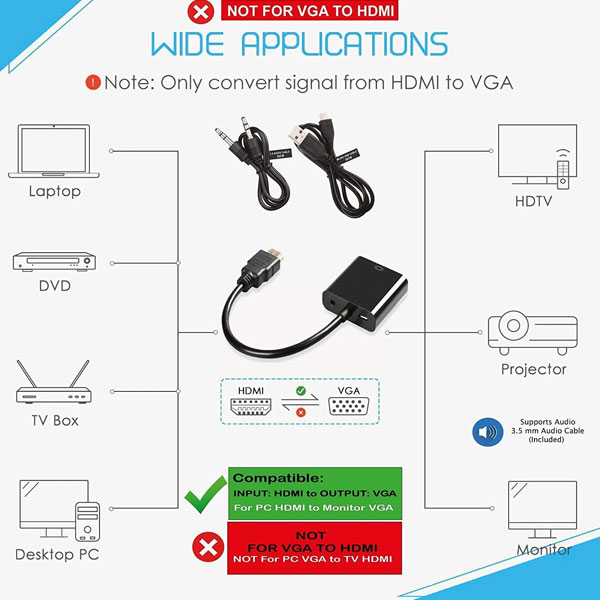 مبدل HDMI به VGA لایم استون مدل LS-H2V