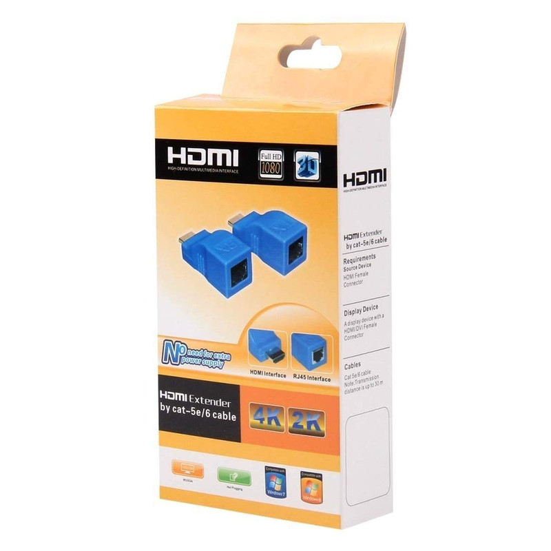 مبدل افزایش طول HDMI مدل HPK-30M بسته 2 عددی