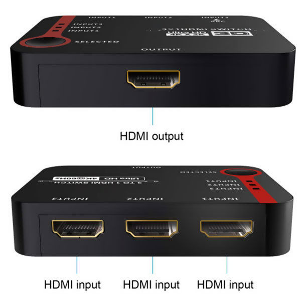 سوئیچ 3 پورت HDMI لایم استون مدل LS-HS0301