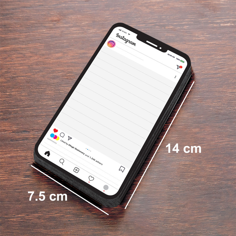 کاغذ یادداشت افق مدل اینستاگرام بسته 50 عددی