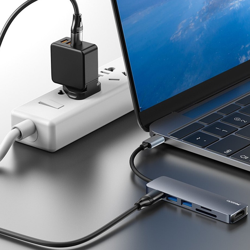 هاب 6 پورت usb-c یسیدو مدل HB11