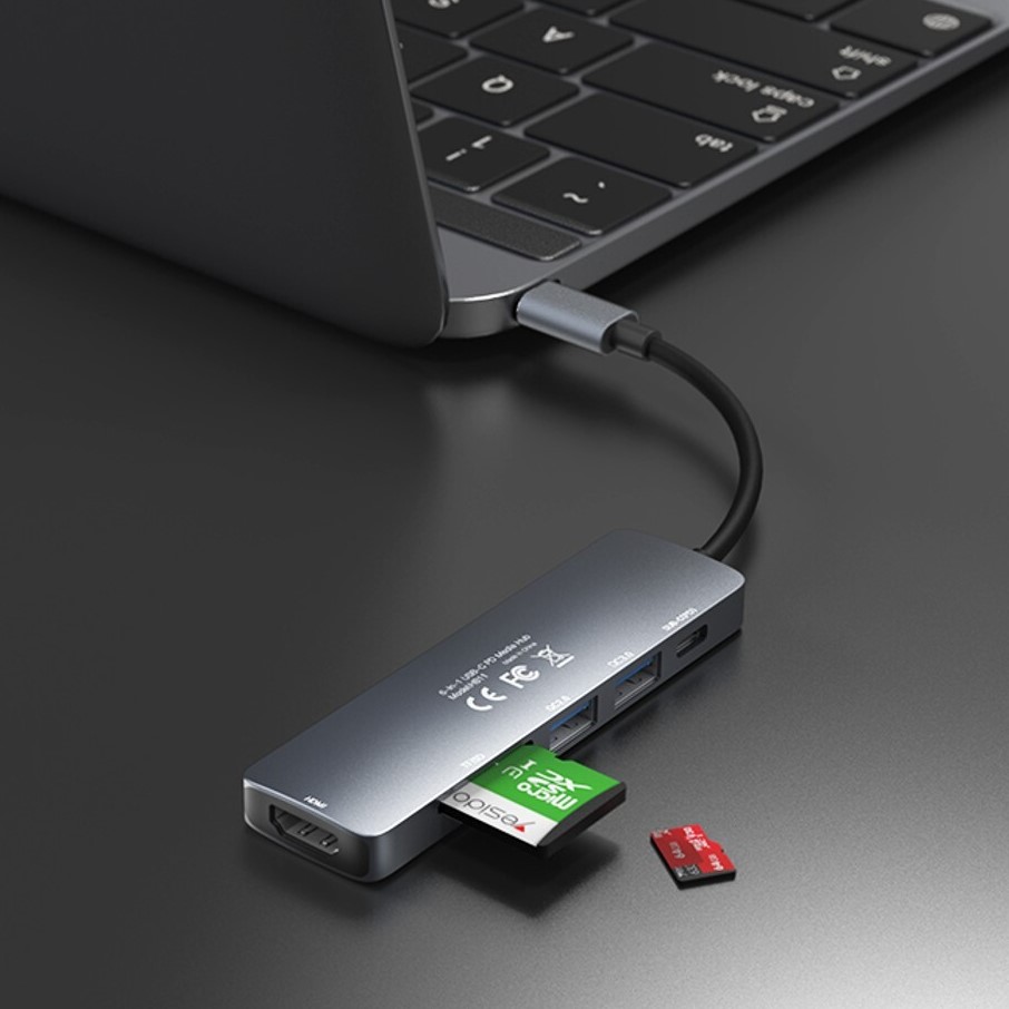 هاب 6 پورت usb-c یسیدو مدل HB11