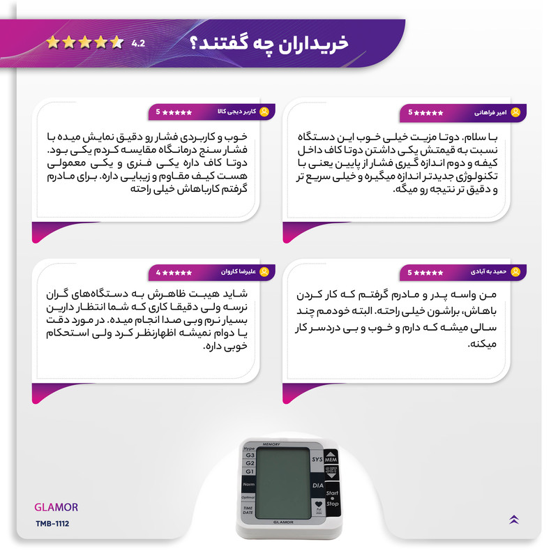 فشار سنج دیجیتال گلامور مدل TMB-1112