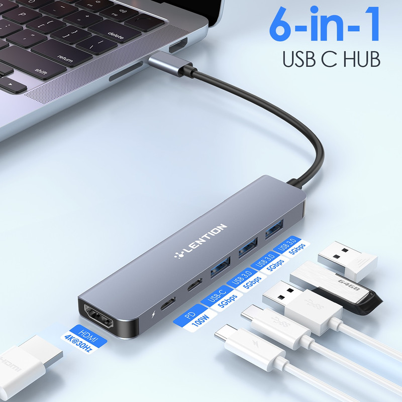   هاب 6 پورت USB-C لنشن مدلCE35s