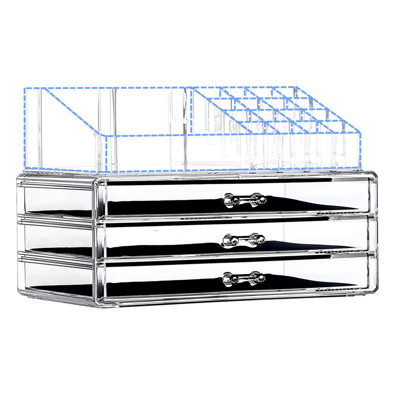 استند لوازم آرایشی نیلوشاپ مدل سه کشو کد 3Drawers