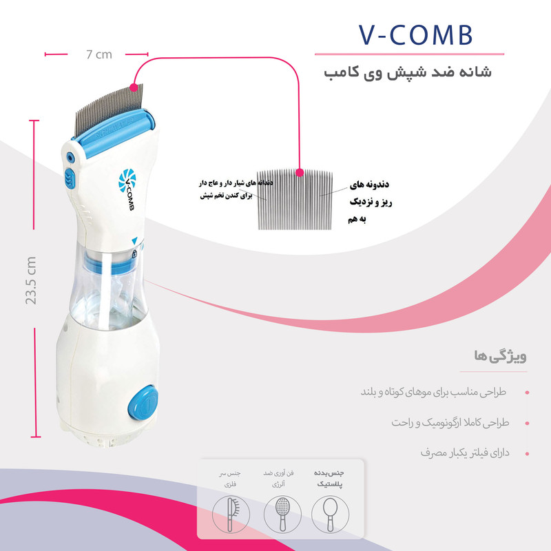 شانه ضد شپش وی کامب مدل TTVC02