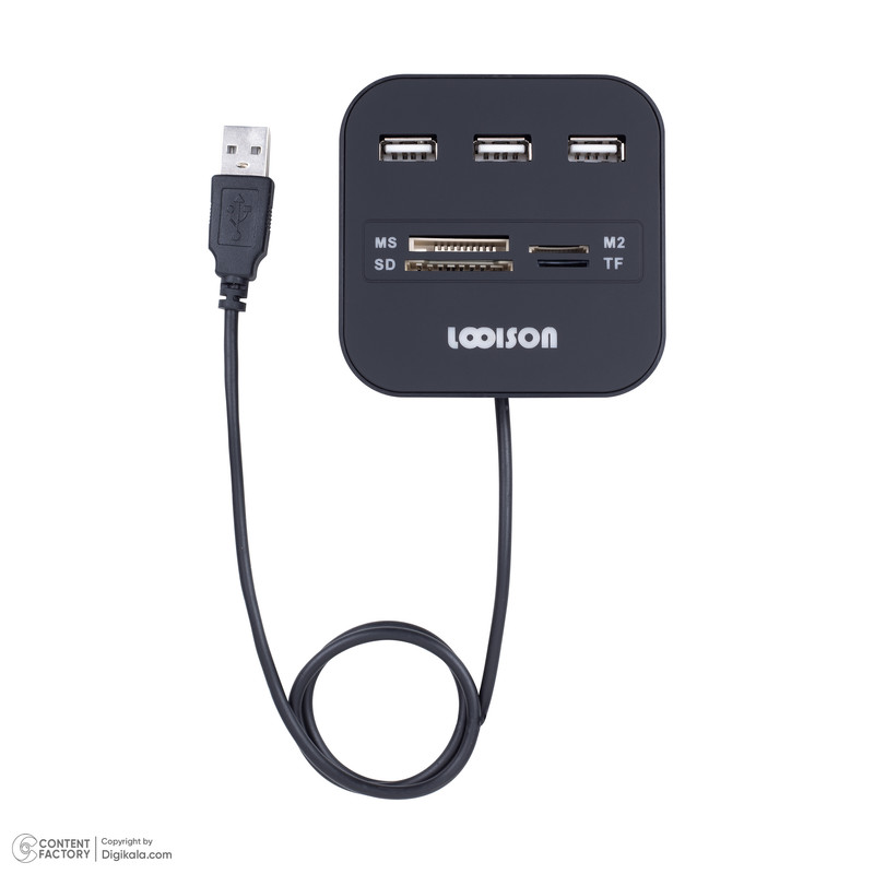 هاب 3 پورت USB 2.0 لویی سان مدل COMBO 8023