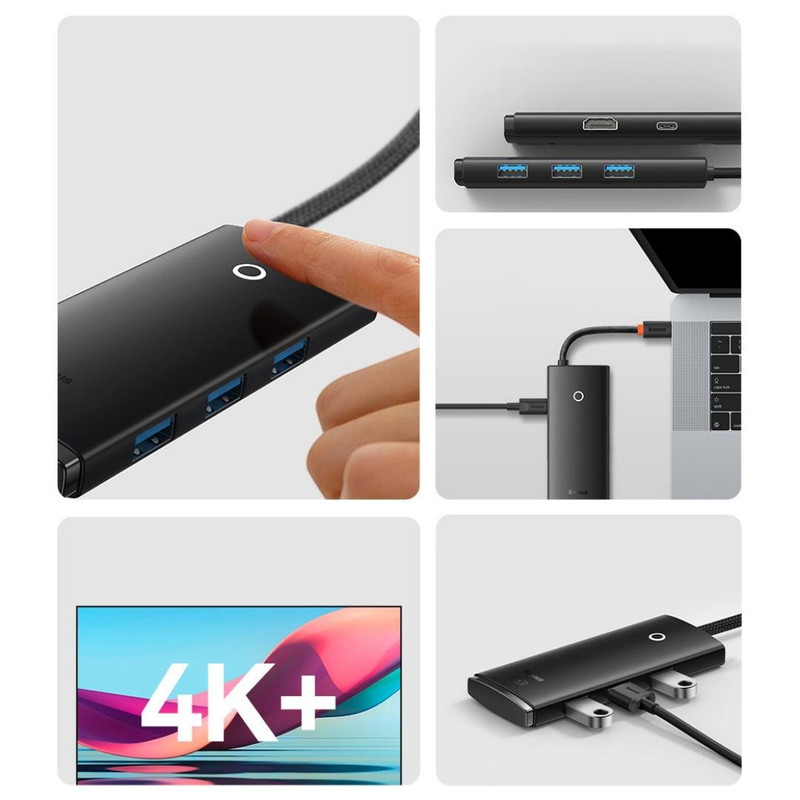 هاب 5 پورت usb-c باسئوس مدل BS-OH018