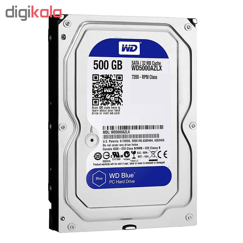 هارددیسک اینترنال وسترن دیجیتال مدل Blue WD5000AZLX ظرفیت 500 گیگابایت