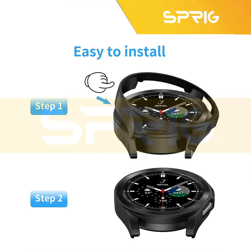 کاور اسپریگ مدل PC Bump مناسب برای ساعت هوشمند سامسونگ Galaxy Watch 6 Classic 47mm به همراه محافظ صفحه نمایش 