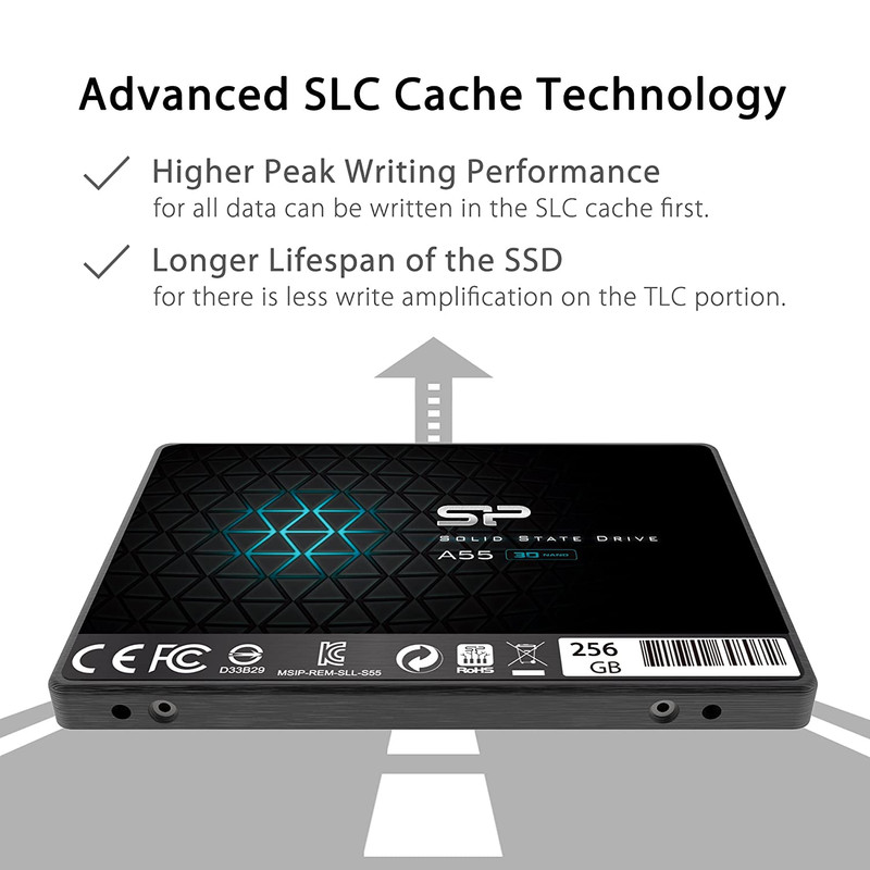 اس اس دی اینترنال SATA3.0 سیلیکون پاور مدل Ace A55 ظرفیت 256 گیگابایت