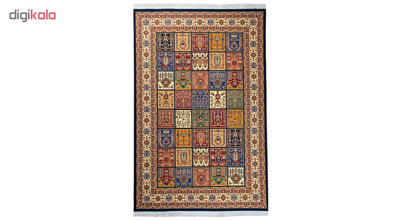 فرش ماشینی سهند کد V108.DU زمینه سورمه ای