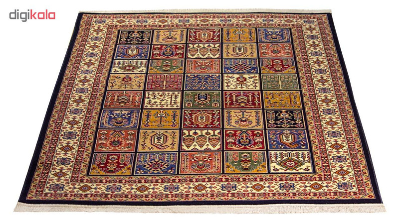 فرش ماشینی سهند کد V108.DU زمینه سورمه ای