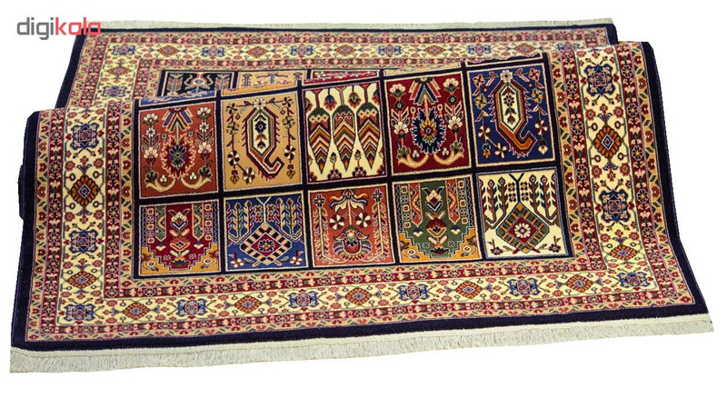 فرش ماشینی سهند کد V108.DU زمینه سورمه ای