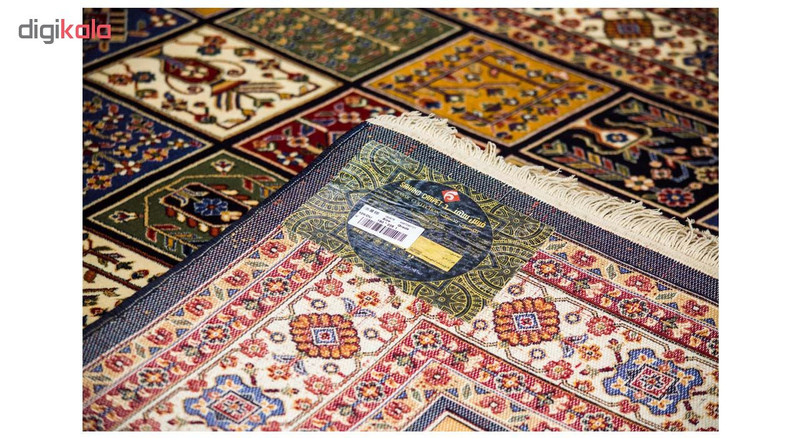 فرش ماشینی سهند کد V108.DU زمینه سورمه ای