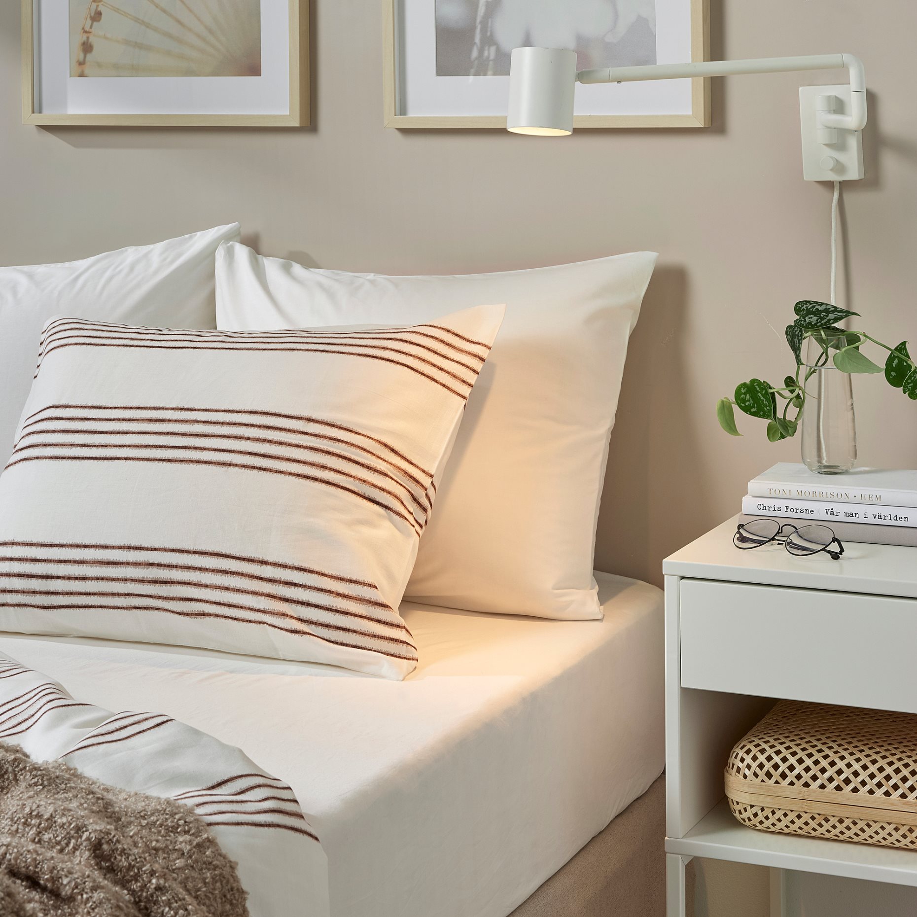 ملحفه ایکیا مدل DVALA کد564 دونفره سایز 200x180 سانتی متر