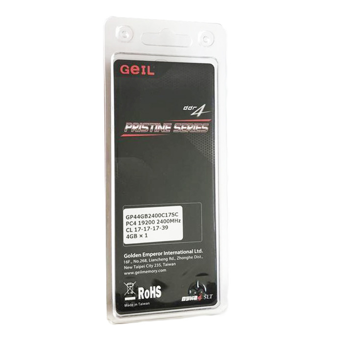 رم دسکتاپ DDR4 تک کاناله 2400 مگاهرتز CL17 گیل مدل PERISTINE SERIESE ظرفیت 4 گیگابایت