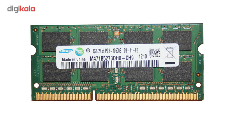 رم لپ تاپ سامسونگ مدل 1333 DDR3 PC3 10600s MHz ظرفیت 4گیگابایت