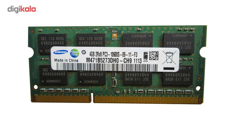 رم لپ تاپ سامسونگ مدل 1333 DDR3 PC3 10600s MHz ظرفیت 4گیگابایت